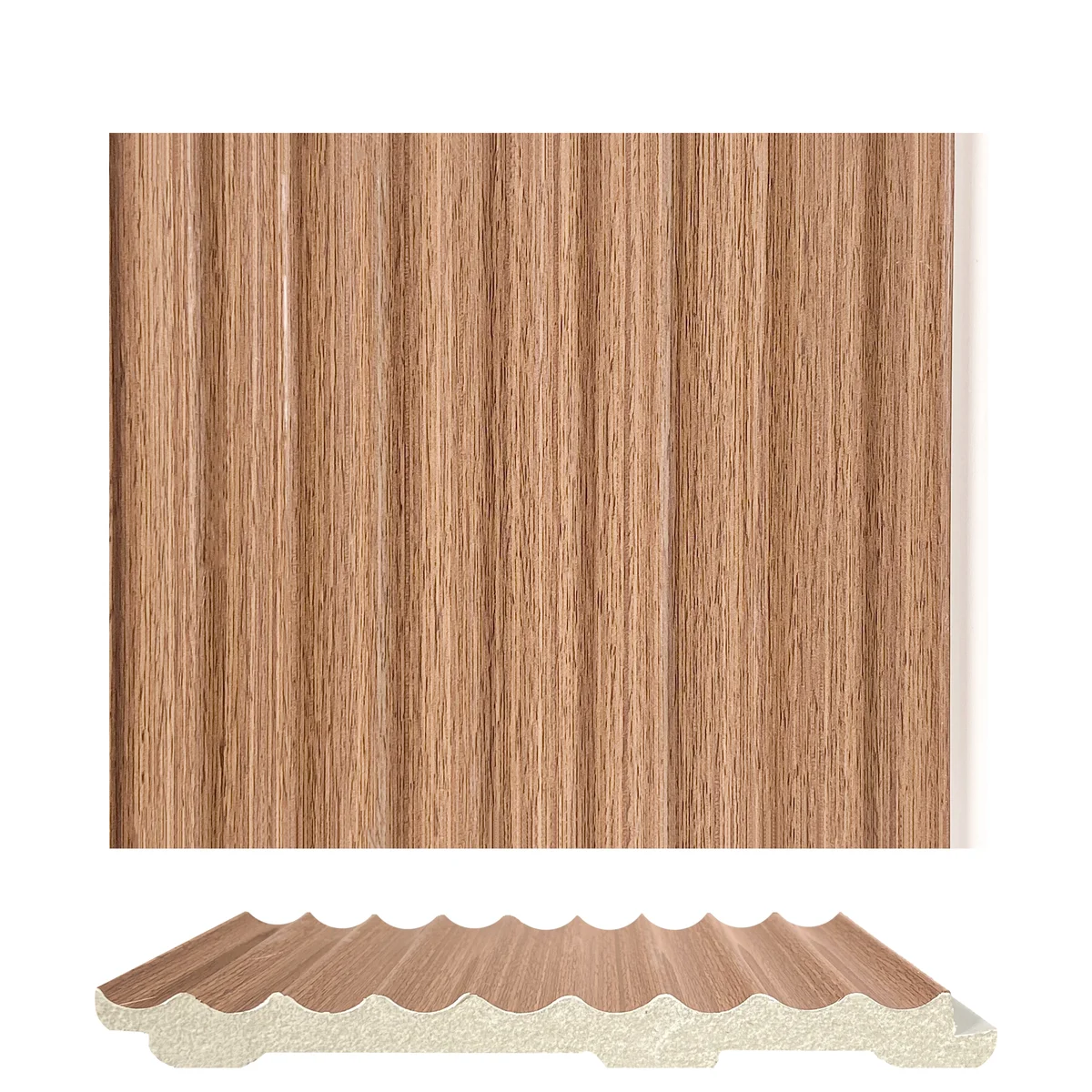 WoodGrove PVC Wall Panel Louvers Panel/Planks 9 Feet * 5 Inch - BA 7907 MV