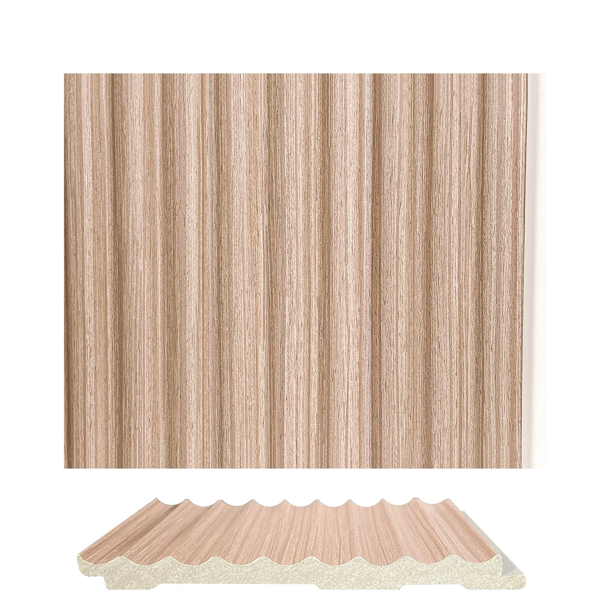 WoodGrove PVC Wall Panel Louvers Panel/Planks 9 Feet * 5 Inch - BA 7908 MV
