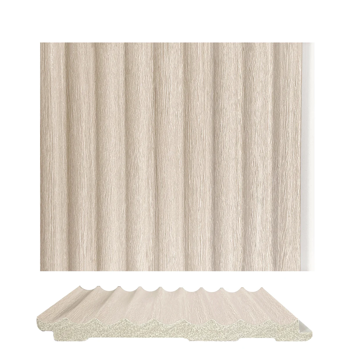 WoodGrove PVC Wall Panel Louvers Panel/Planks 9 Feet * 5 Inch - BA 7905 MV