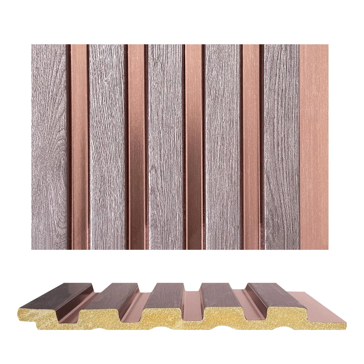 WoodGrove PVC Wall Panel Louvers Panel/Planks 9 Feet * 5 Inch - BA 8202 MV