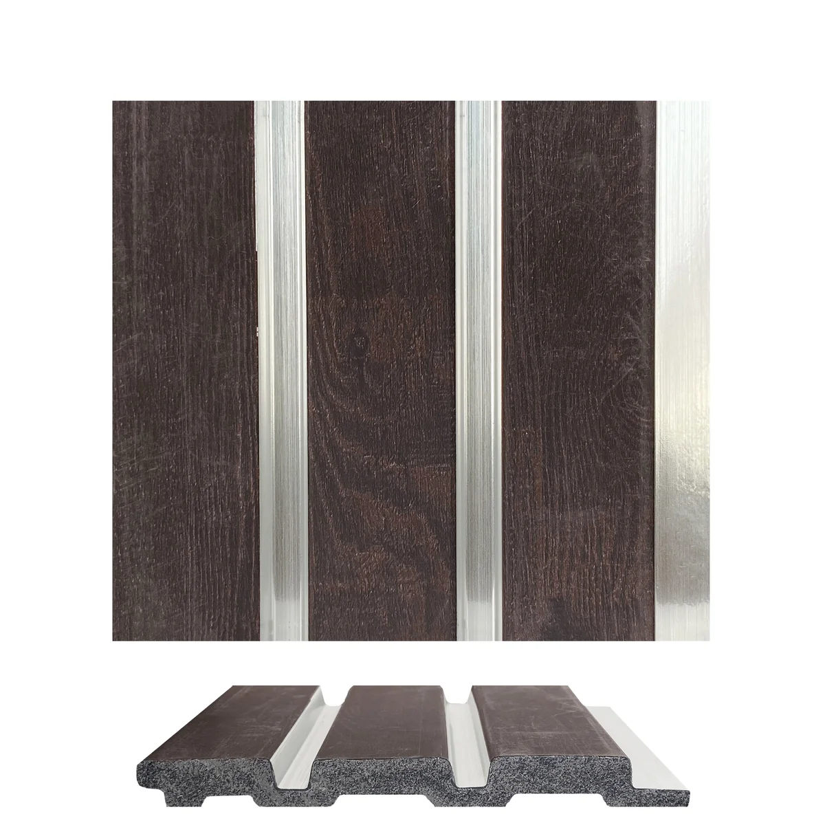 WoodGrove PVC Wall Panel Louvers Panel/Planks 9 Feet * 5 Inch - BA 7815 MV