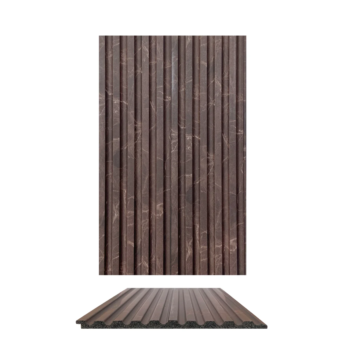 Marbelite PVC Wall Panel Louvers Panel/Planks 8 Feet * 3.75 Inch - NDX 9929 ND