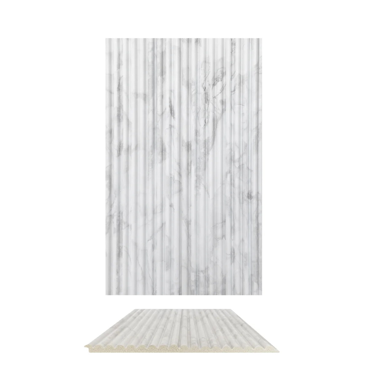 Cladyne PVC Wall Panel Louvers Panel/Planks 8 Feet * 3.75 Inch - CL 6224 ND