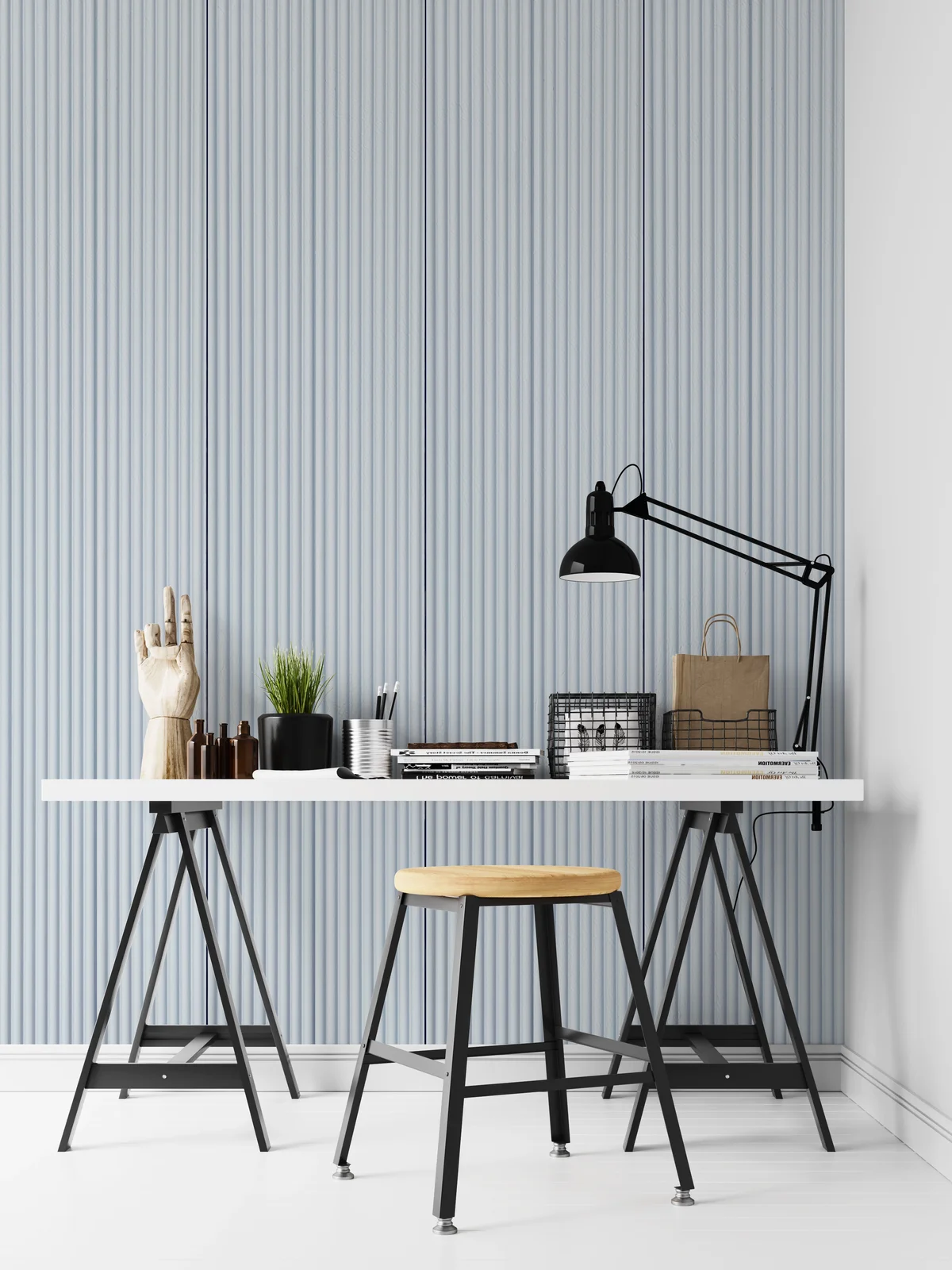 Cladyne PVC Wall Panel Louvers Panel/Planks 8 Feet * 3.75 Inch - CL 6238 ND