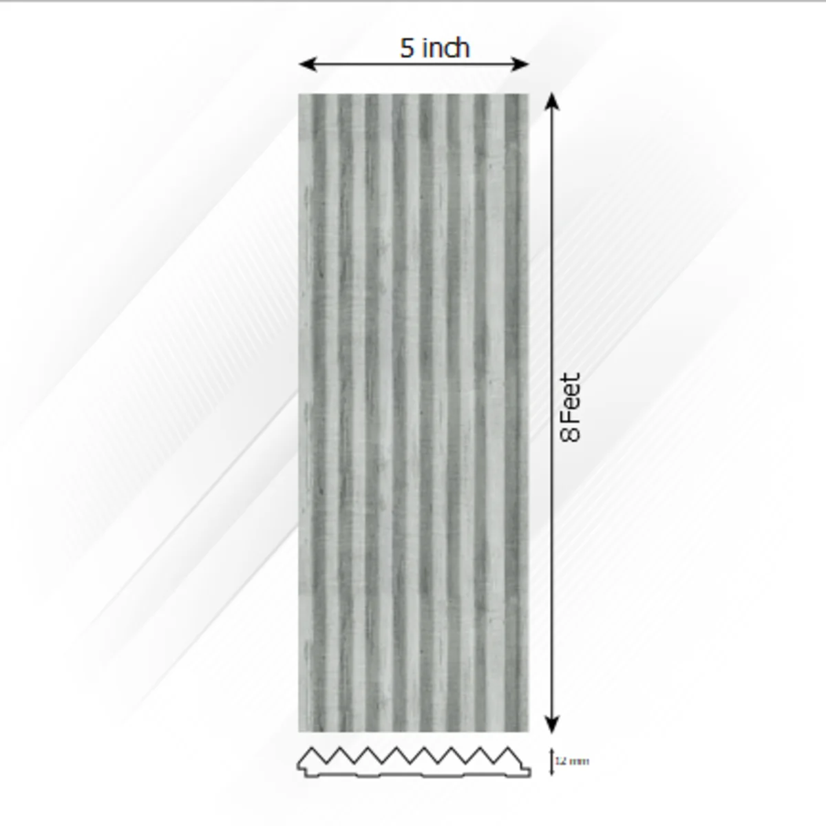 Ventura Decorative Louvers Panel/Planks 8 Feet * 5 Inch - TETRA 5103