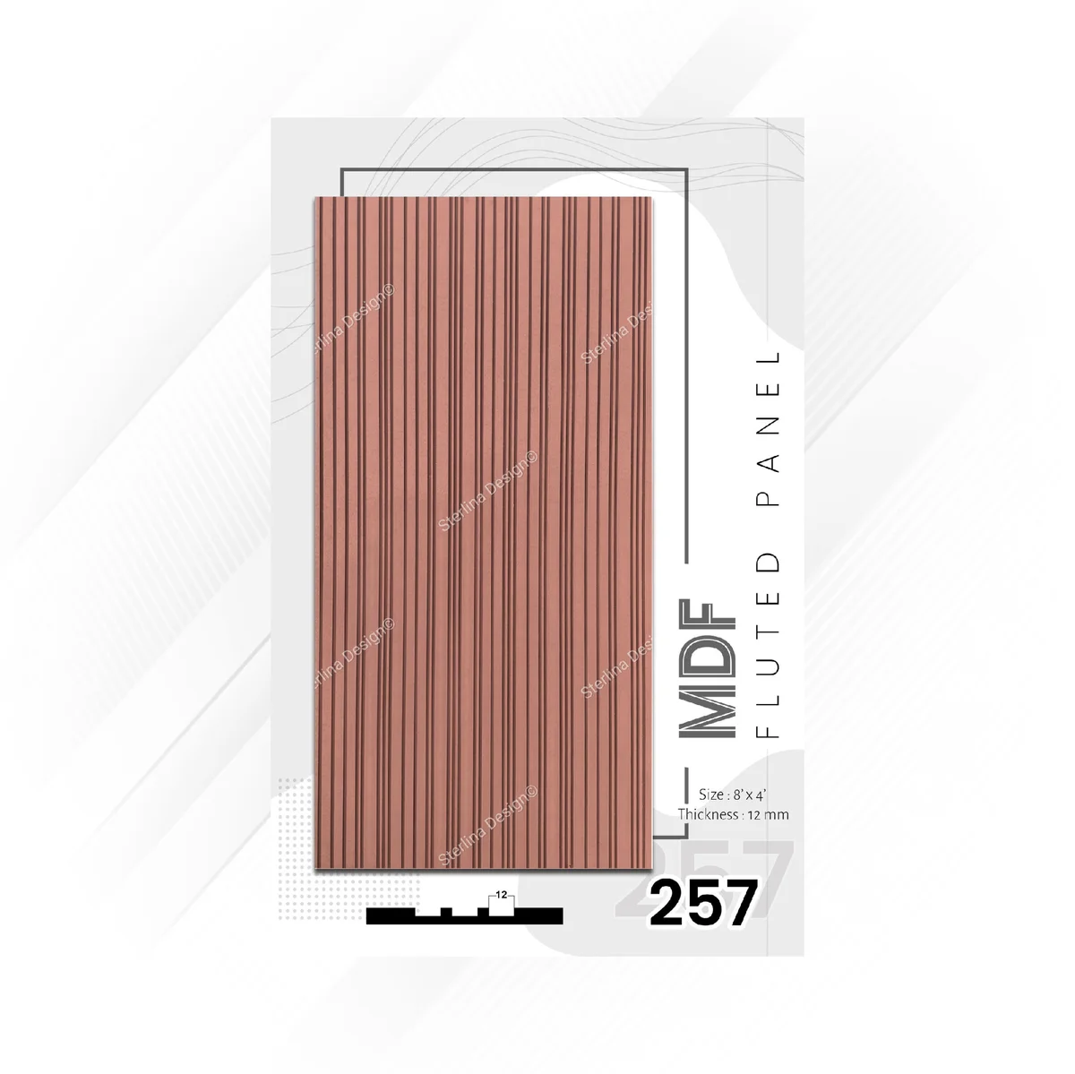 Panelk Fluted MDF Wall Panels (Paintable) | 8 Feet * 4 Feet | 257