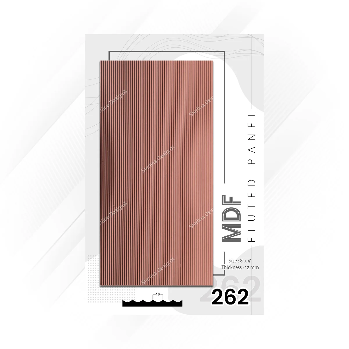 Panelk Fluted MDF Wall Panels (Paintable) | 8 Feet * 4 Feet | 262