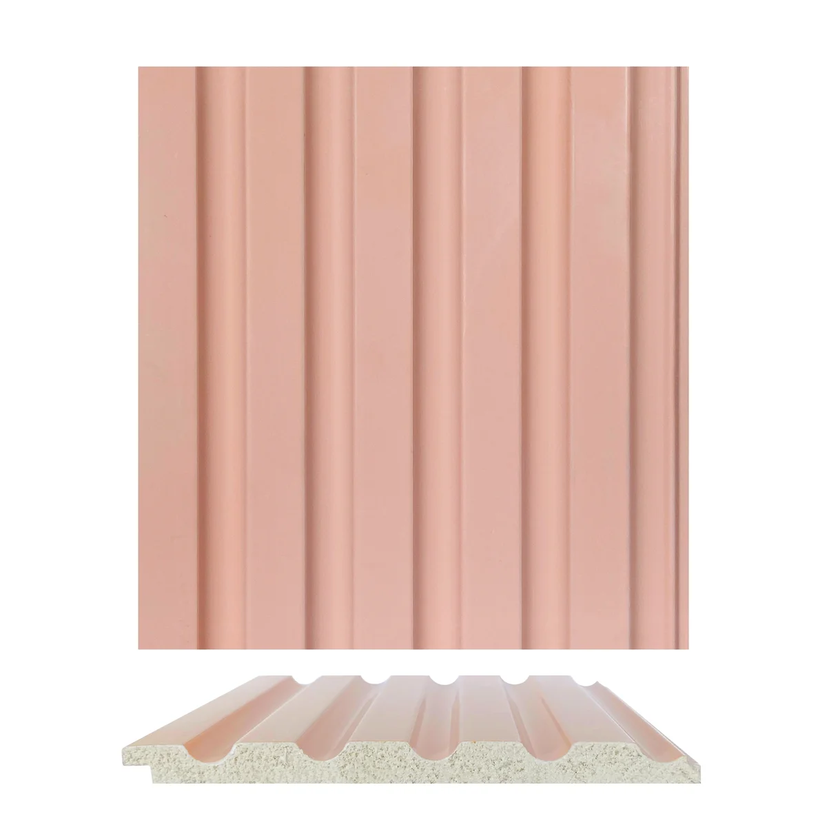 Cladyne Plain Solid Colors PVC Wall Panel Louvers Panel/Planks 8 Feet * 5 Inch - CL 6213 ND