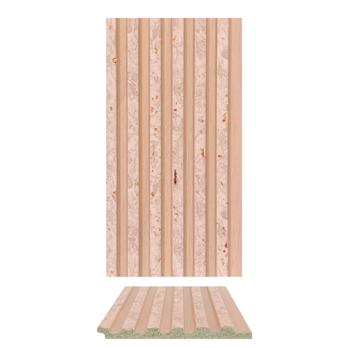 Cladyne PVC Wall Panel Louvers Panel/Planks 8 Feet * 3.75 Inch - CL 6233 ND