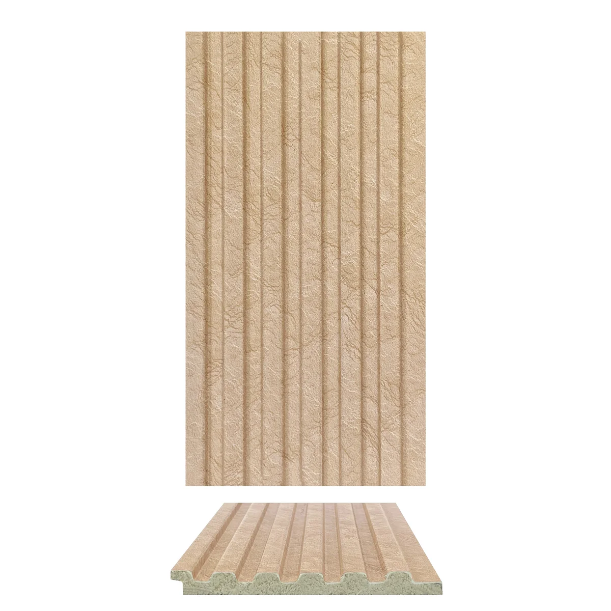 Cladyne Marble and Stone PVC Wall Panel Louvers Panel/Planks 8 Feet * 3.75 Inch - CL 6231 ND
