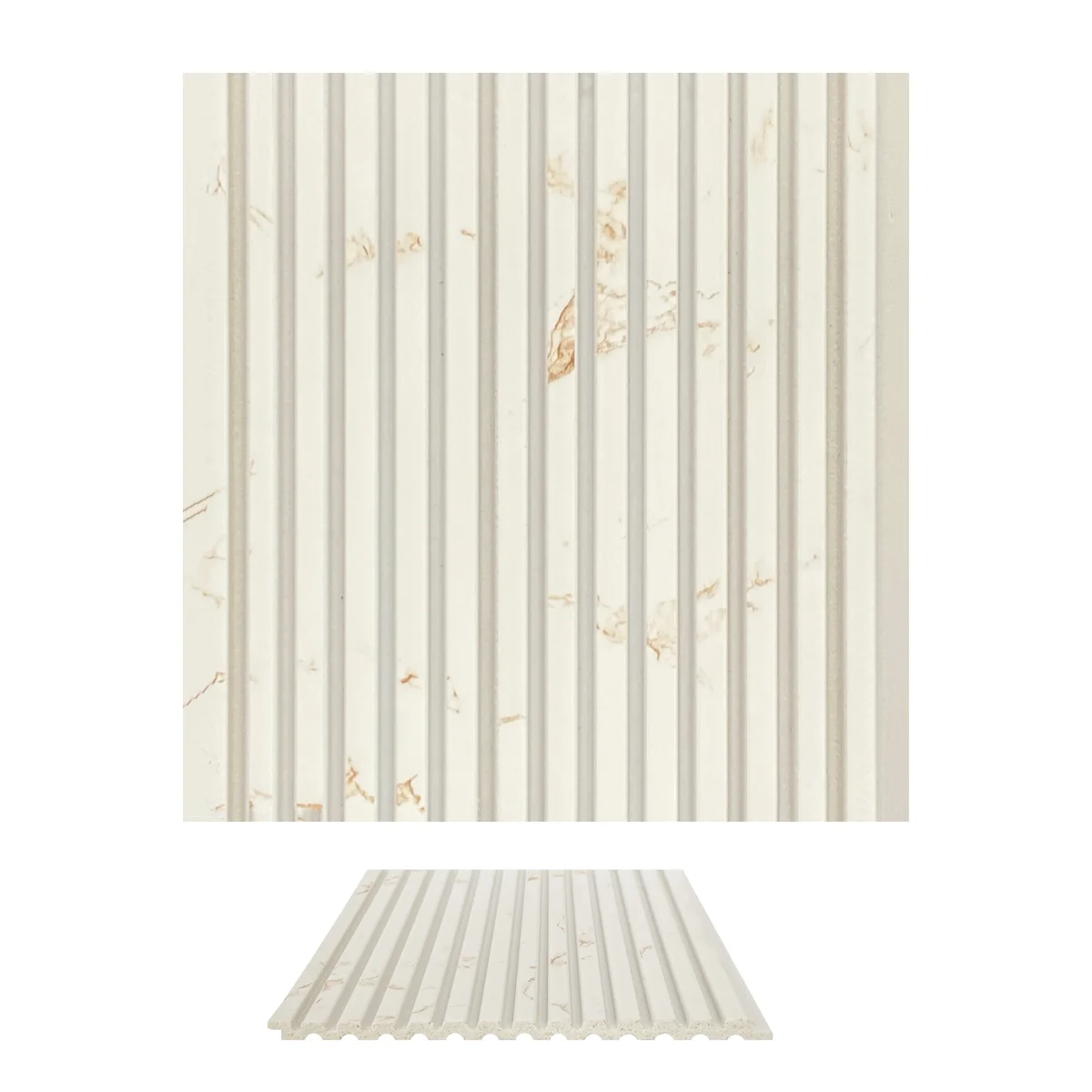 Marbelite PVC Wall Panel Louvers Panel/Planks 8 Feet * 5 Inch - G 01 ND