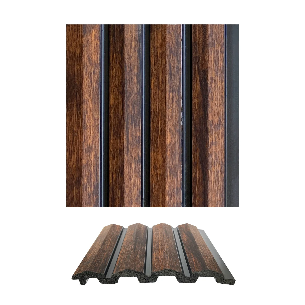 WoodGrove PVC Wall Panel Louvers Panel/Planks 8 Feet * 5 Inch - ETO 1019 ND