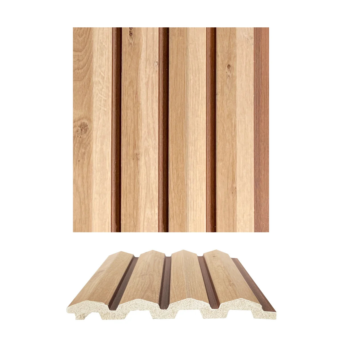 WoodGrove PVC Wall Panel Louvers Panel/Planks 8 Feet * 5 Inch - ETO 1020 ND