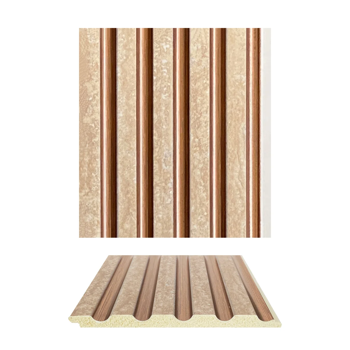 WoodGrove PVC Wall Panel Louvers Panel/Planks 8 Feet * 5 Inch - ETO 1025-1 ND