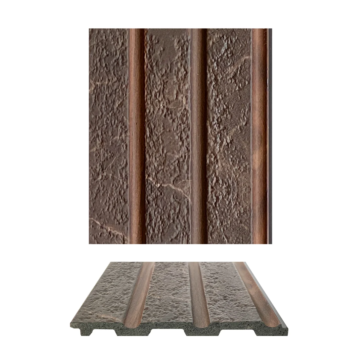 WoodGrove PVC Wall Panel Louvers Panel/Planks 8 Feet * 5 Inch - ETO 1032 ND