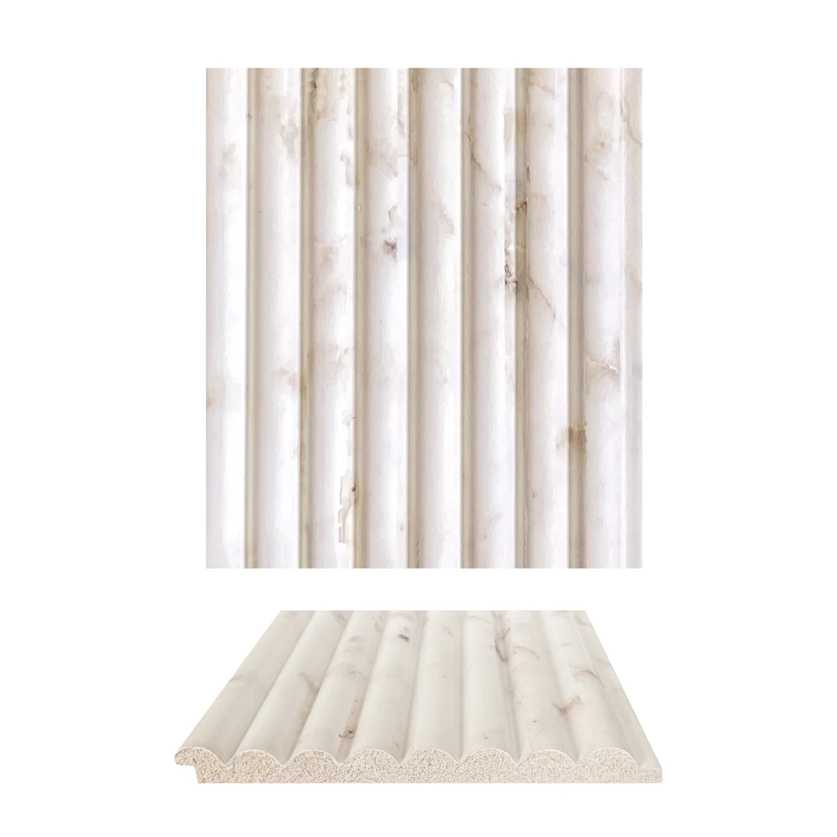 Marbelite PVC Wall Panel Louvers Panel/Planks 8 Feet * 5 Inch - ETO 1005 ND