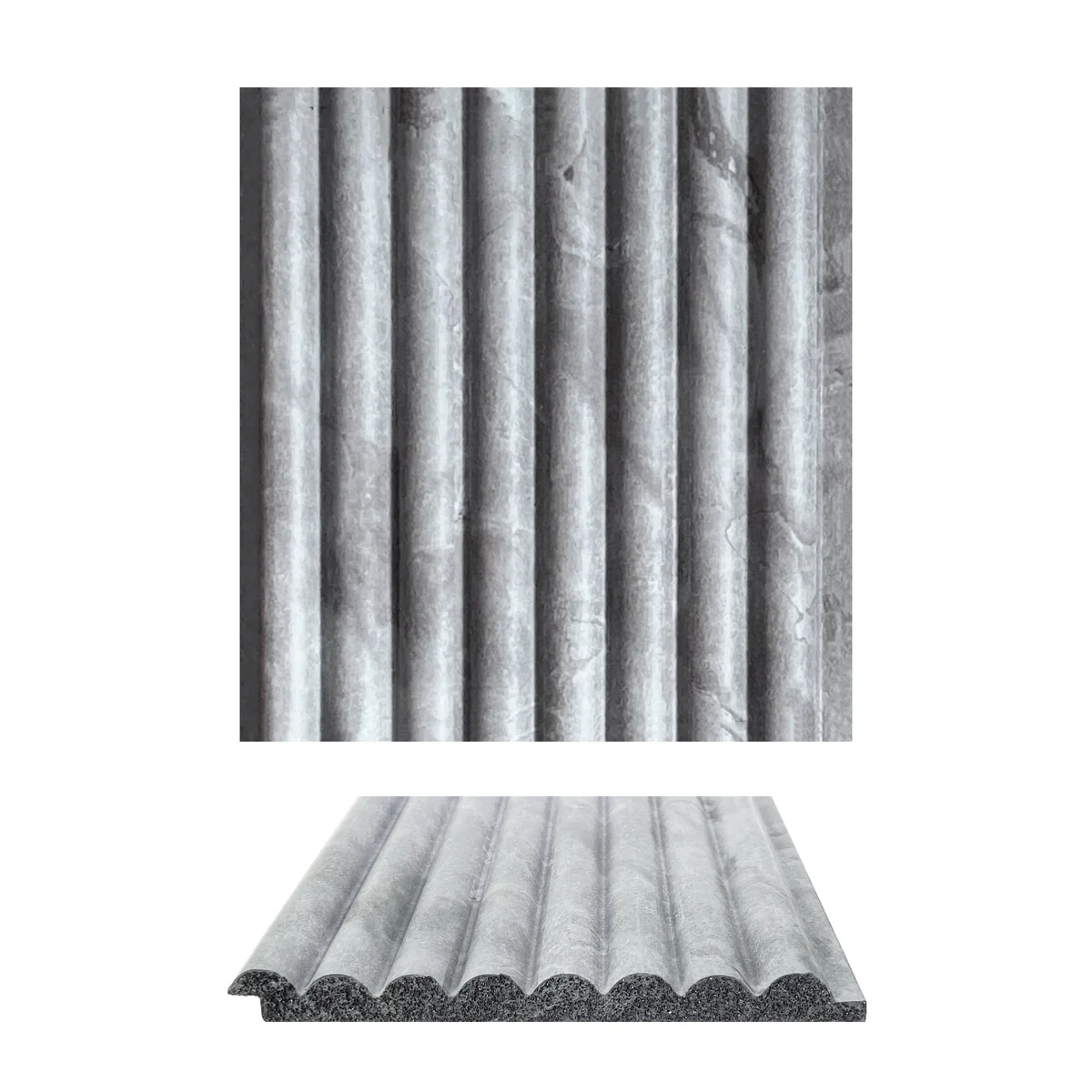 Marbelite PVC Wall Panel Louvers Panel/Planks 8 Feet * 5 Inch - ETO 1006 ND