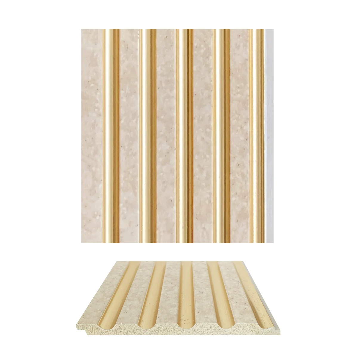 Marbelite PVC Wall Panel Louvers Panel/Planks 8 Feet * 5 Inch - ETO 1021 ND