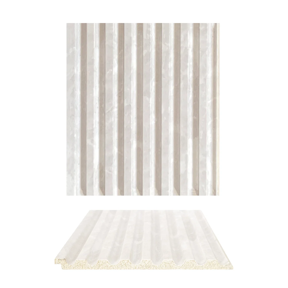 Marbelite PVC Wall Panel Louvers Panel/Planks 8 Feet * 5 Inch - ETO 1007 ND