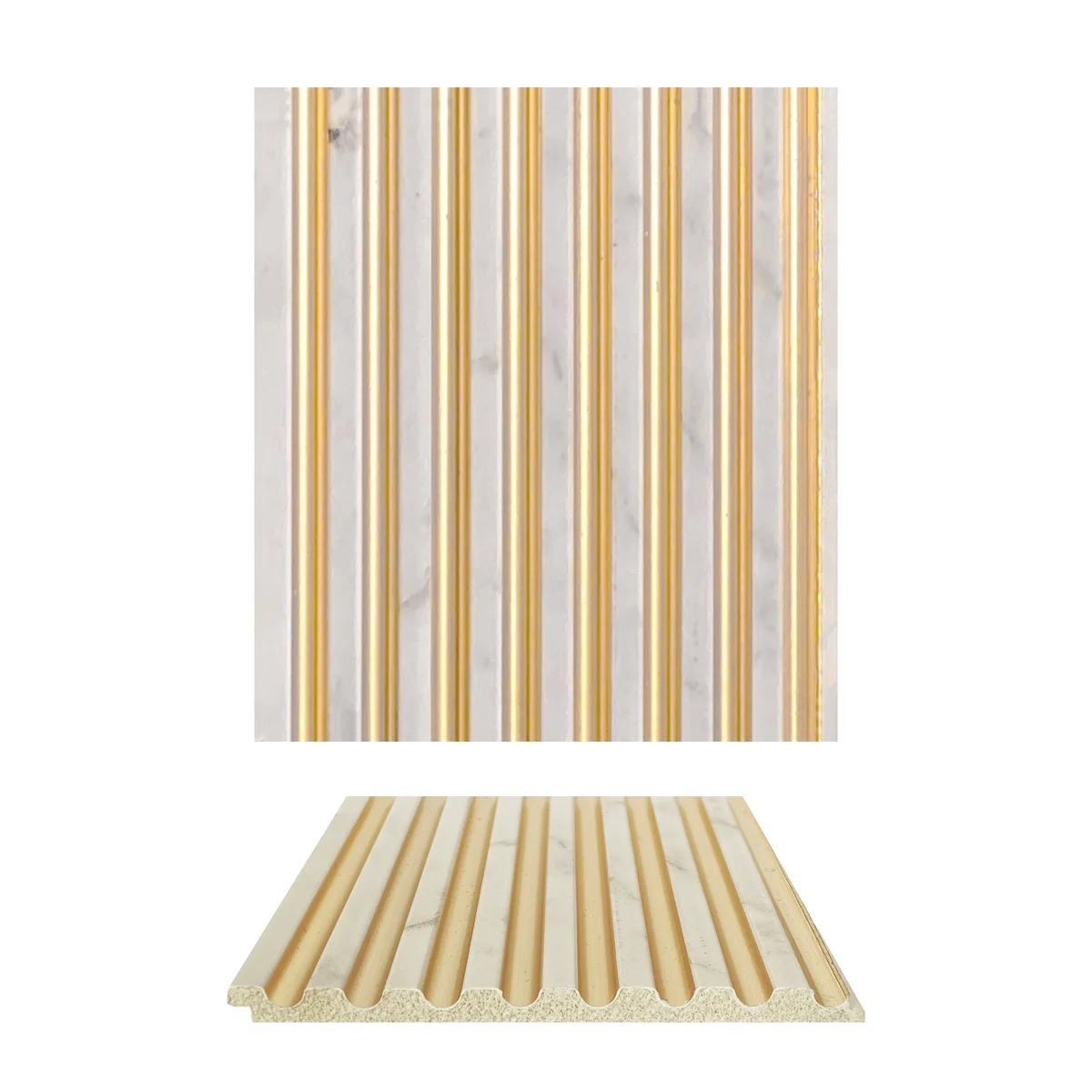 Marbelite PVC Wall Panel Louvers Panel/Planks 8 Feet * 5 Inch - ETO 1015 ND