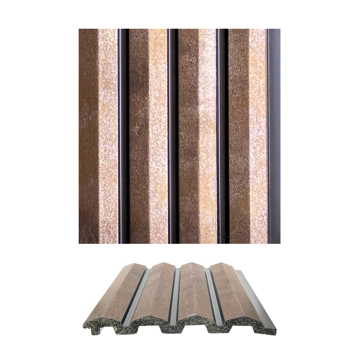 Caspia PVC Wall Panel Louvers Panel/Planks 8 Feet * 5 Inch - ETO 1017 ND