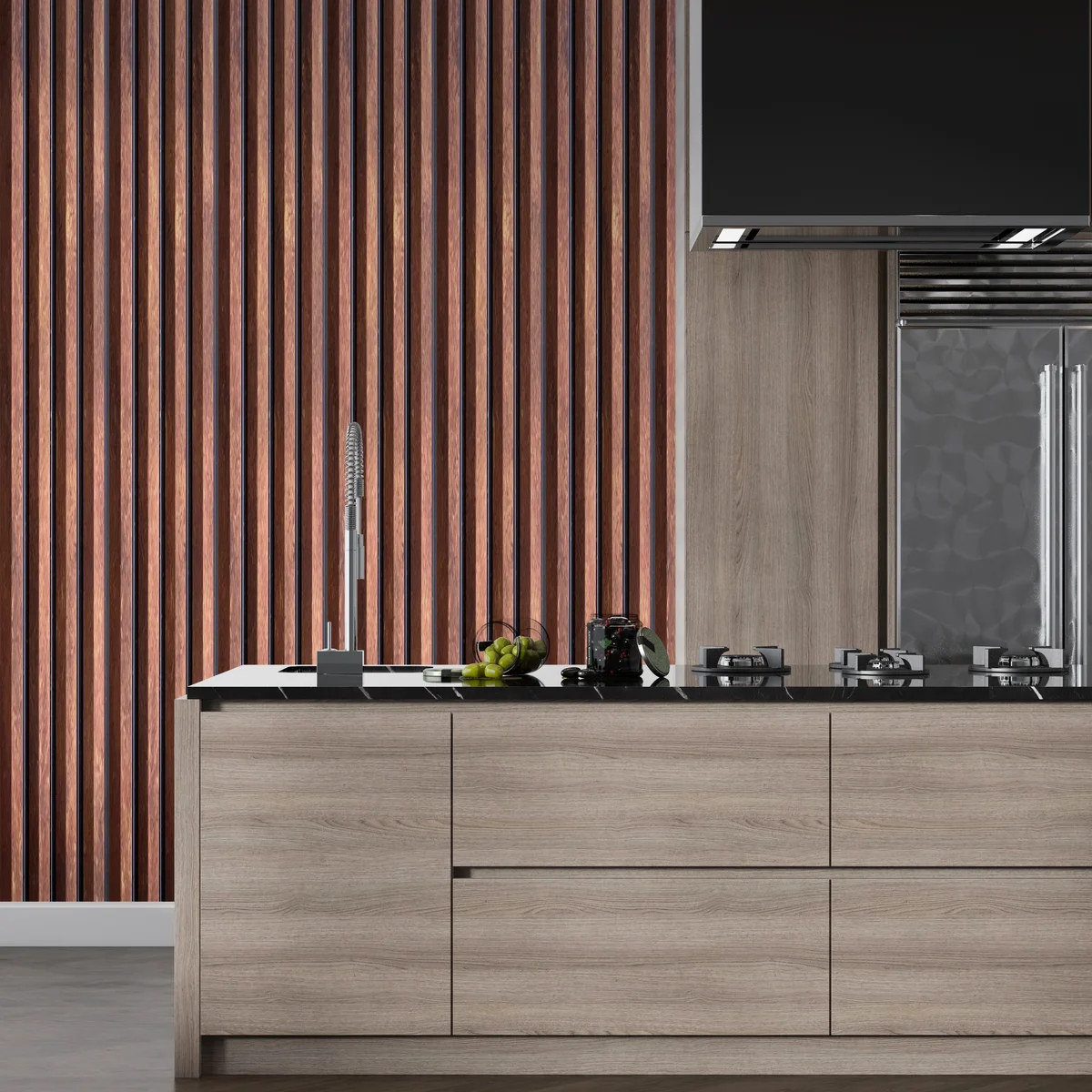 Caspia PVC Wall Panel Louvers Panel/Planks 8 Feet * 5 Inch - ETO 1018 ND