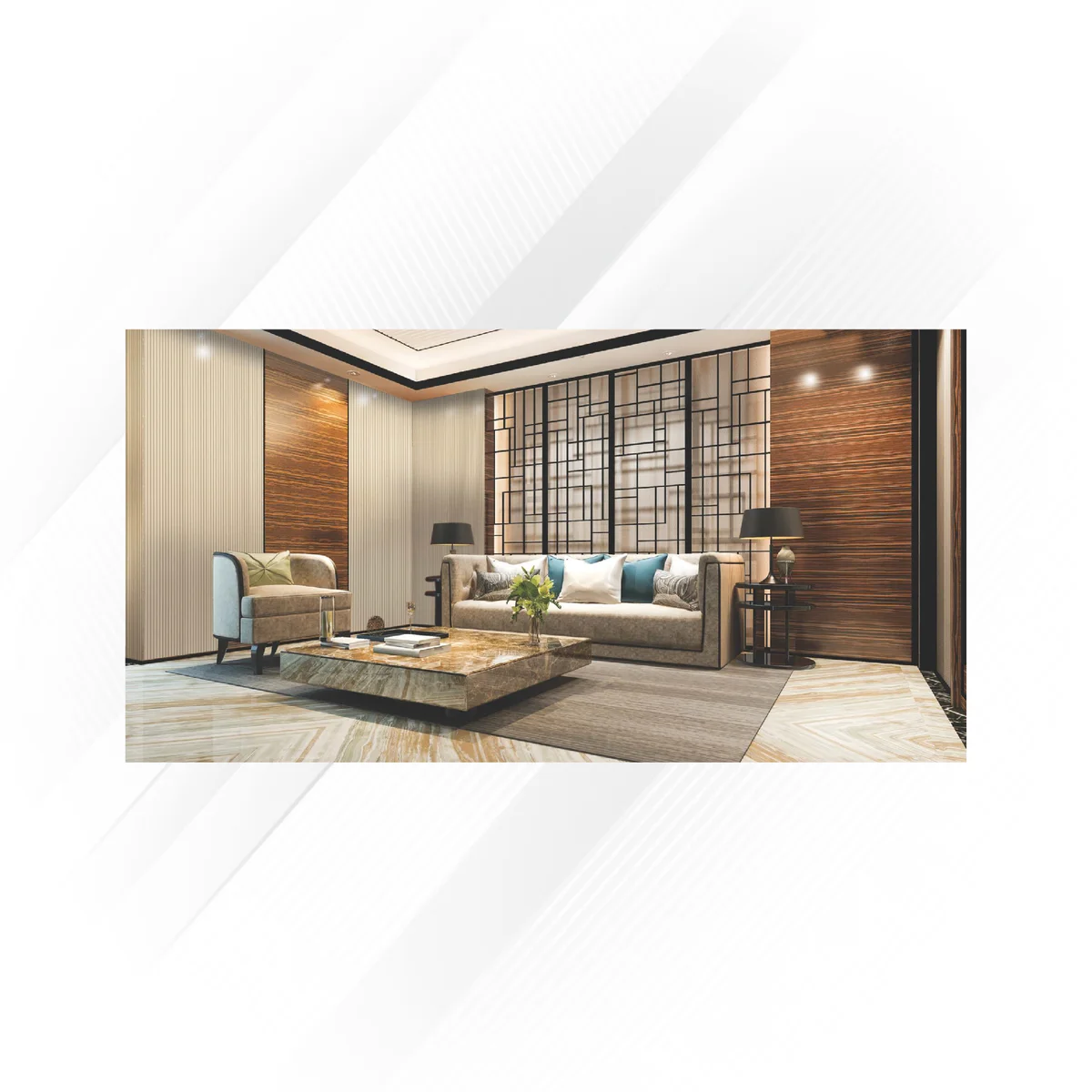 Sirocco Twin Louvers & Laminates 8 Feet * 4 Feet | GL-14003 (Laminates)