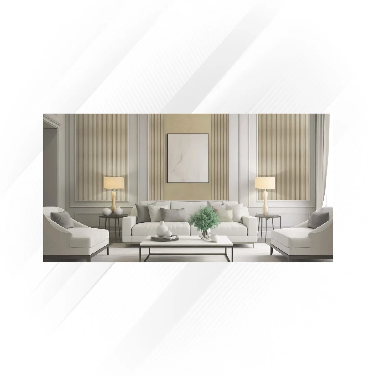 Sirocco Twin Louvers & Laminates 8 Feet * 4 Feet | GL-14004 (Laminates)