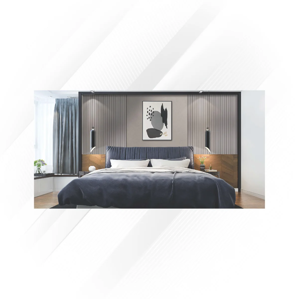 Sirocco Twin Louvers & Laminates 8 Feet * 4 Feet | GL-14010 (Laminates)