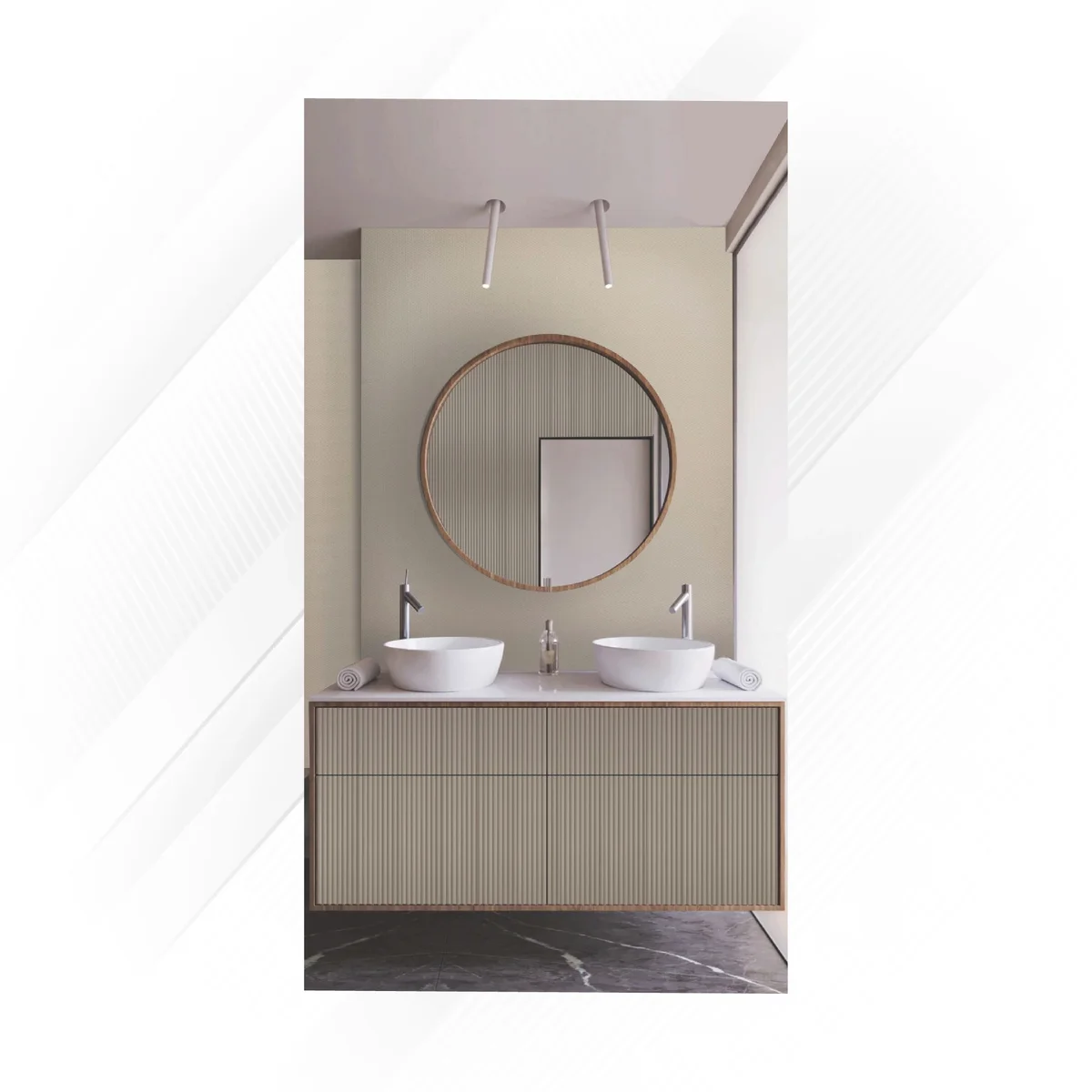 Sirocco Twin Louvers & Laminates 8 Feet * 4 Feet | GL-14006 (Laminates)