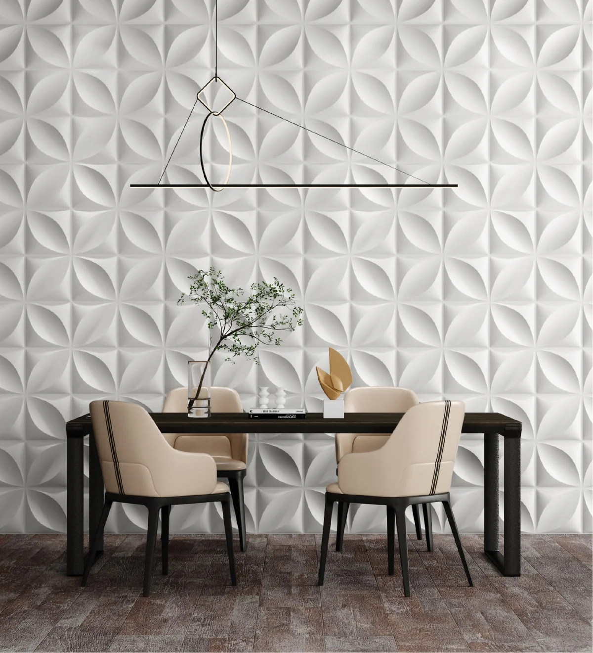 Dekoish Non - Self Adhesive 3D PVC Panel | Butterfly - Navy Blue