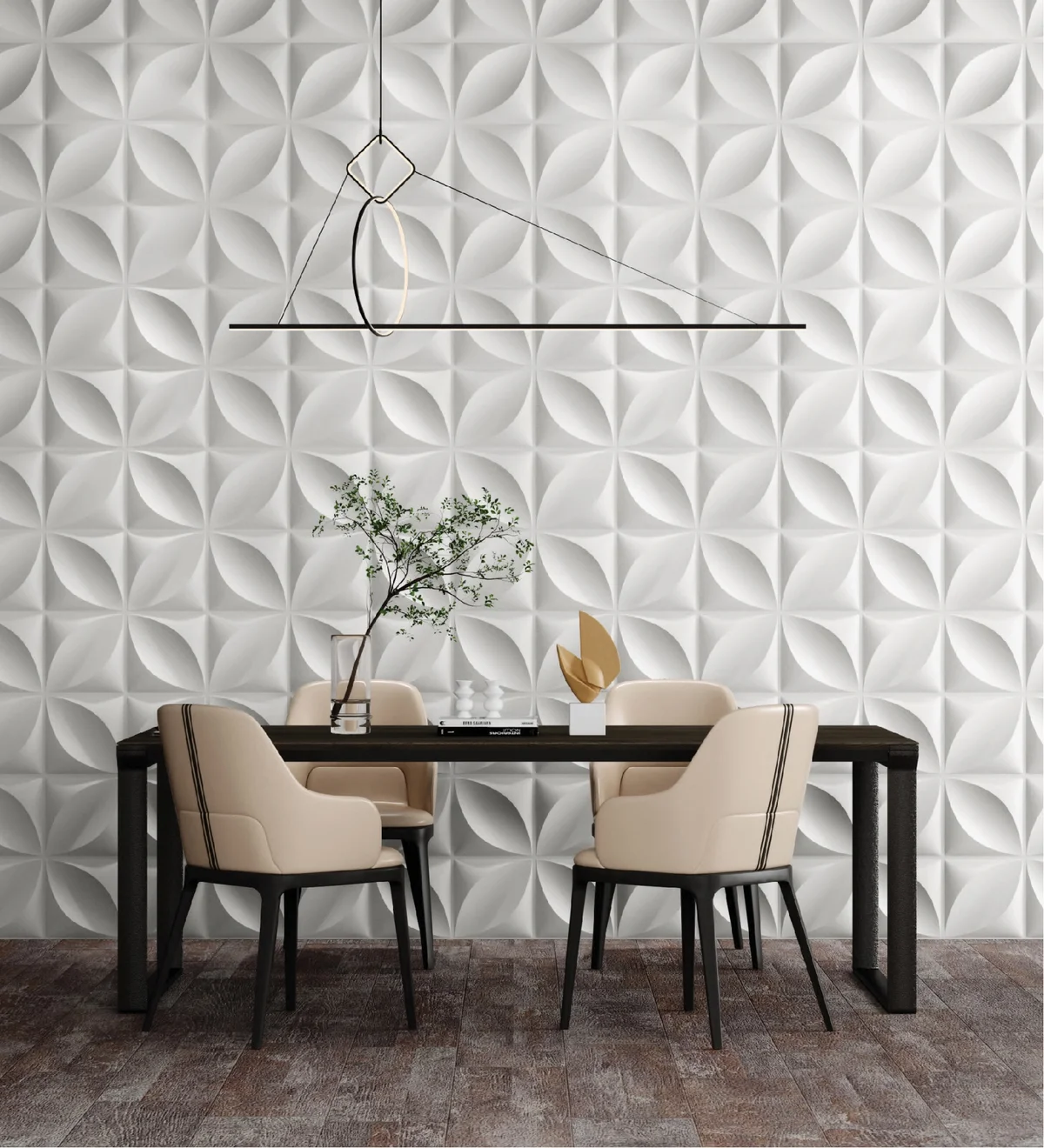 Dekoish Non - Self Adhesive 3D PVC Panel | Butterfly - Thunder Black