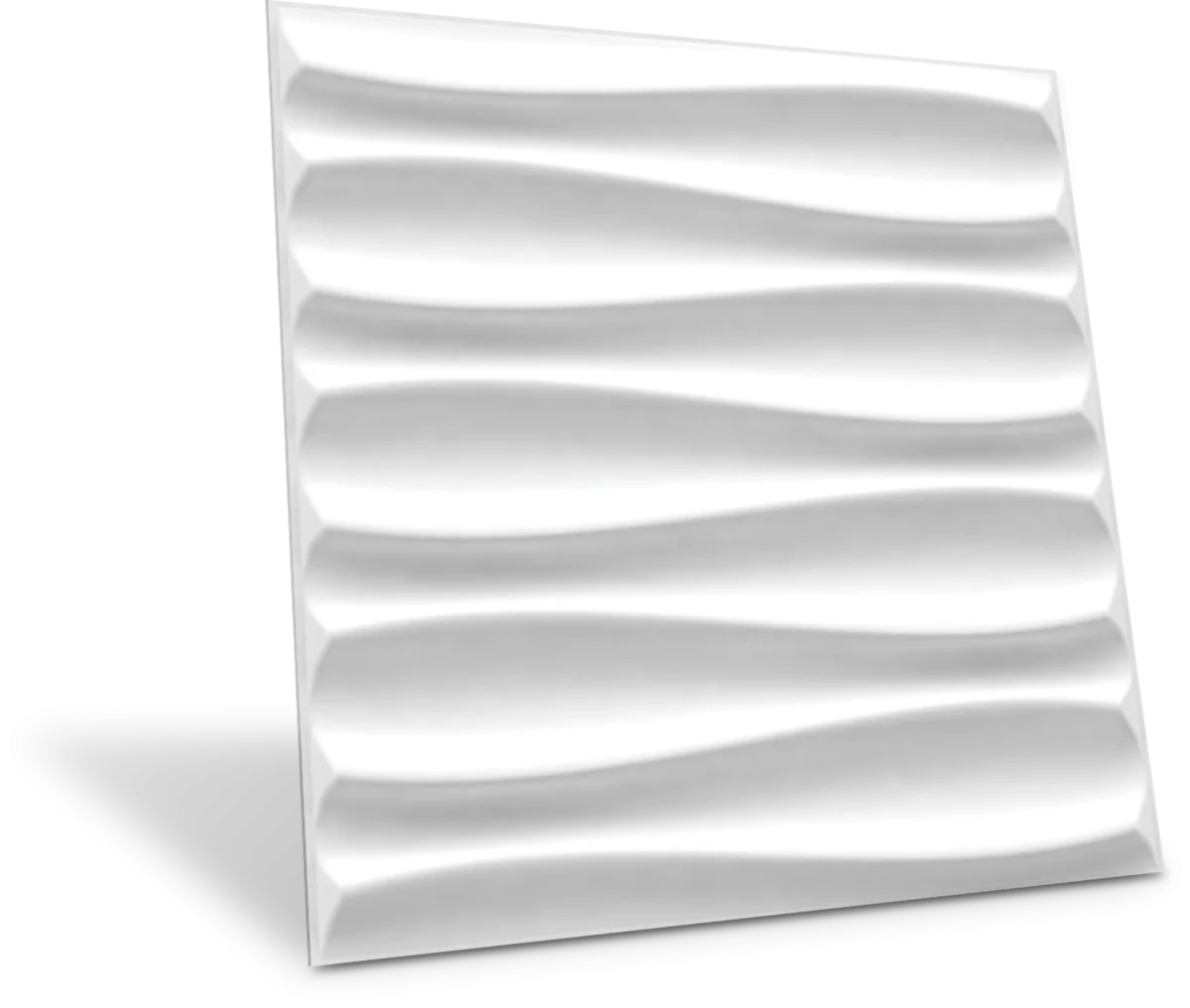 Dekoish Non - Self Adhesive 3D PVC Panel | Dune - white