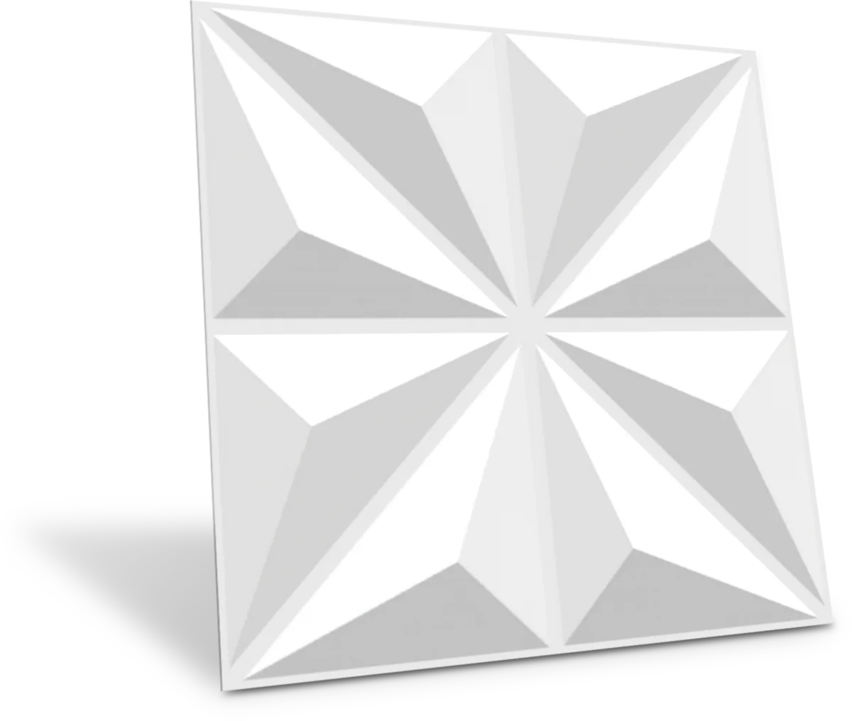 Dekoish Non - Self Adhesive 3D PVC Panel | Crystal - White