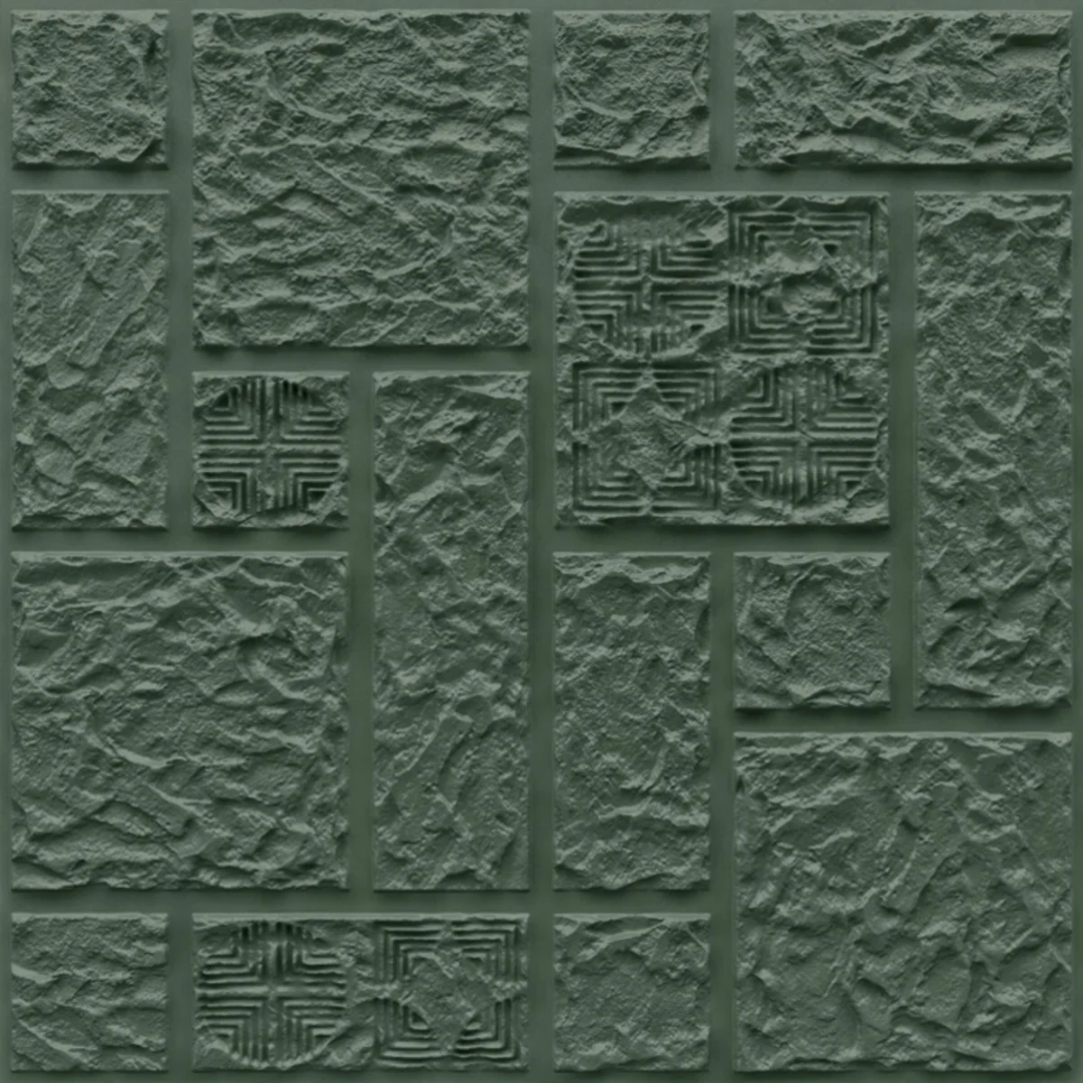 Dekoish Self-Adhesive 3D PVC Panel | TP 102 - Olive Green