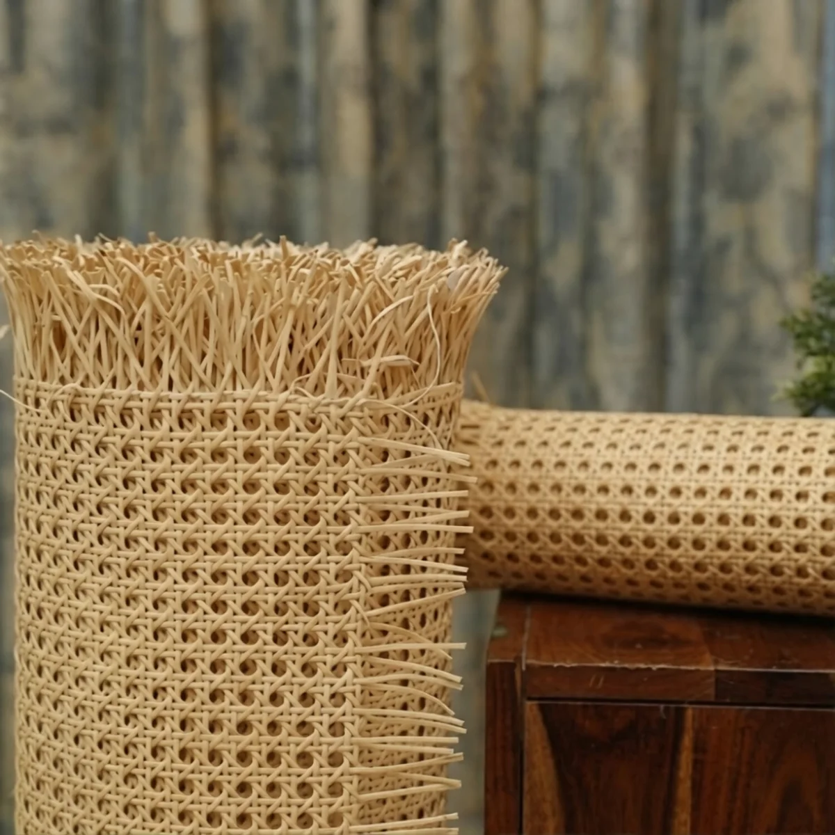 Hexagon Webbing Rattan Sheet (10 Feet * 1.5 Feet )