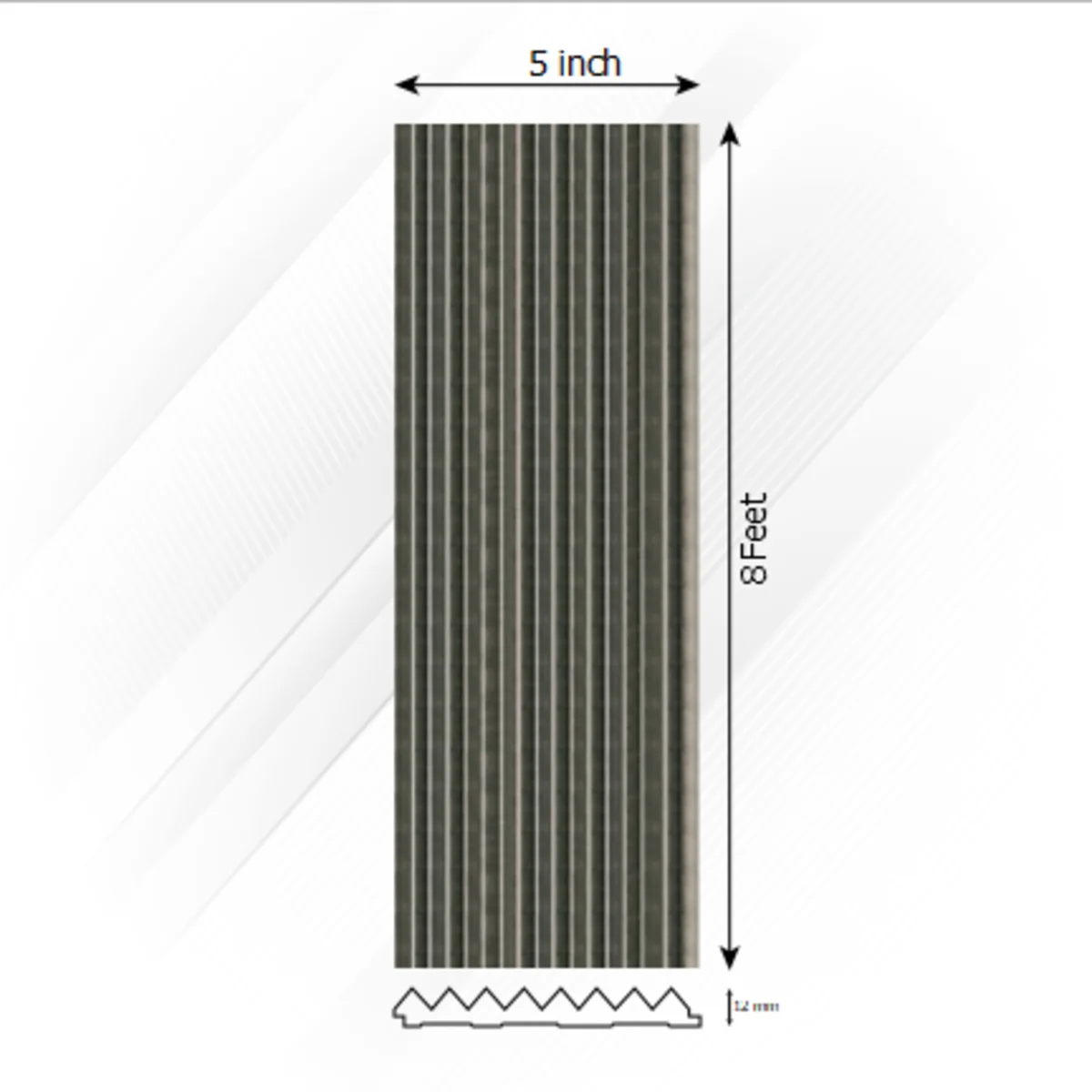 Ventura Decorative Louvers Panel/Planks 8 Feet * 5 Inch - TETRA 5104