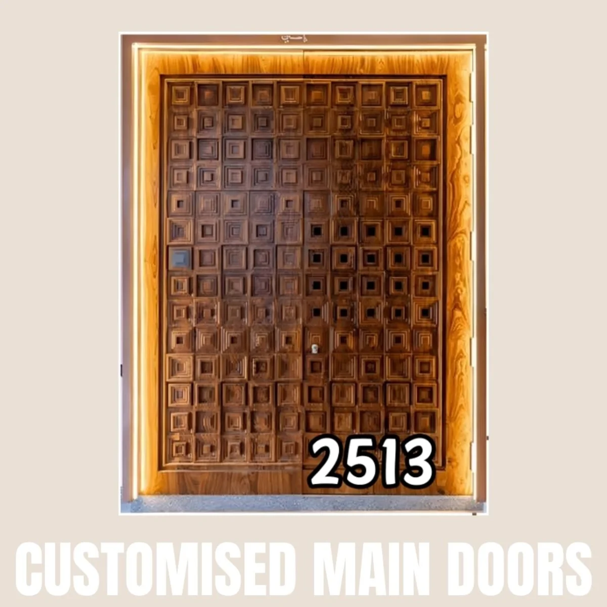 Panelx 3D HDHMR Main Door 12MM (Customised/Paintable) | 8 Feet * 4 Feet | 2513