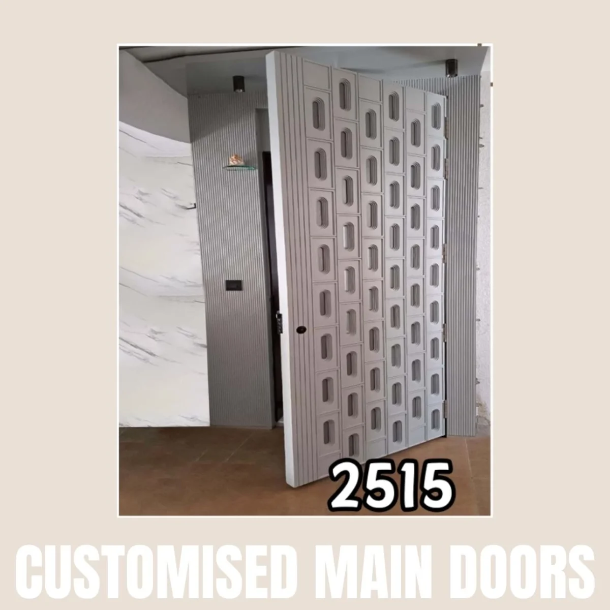 Panelx 3D HDHMR Main Door 12MM (Customised/Paintable) | 8 Feet * 4 Feet | 2515