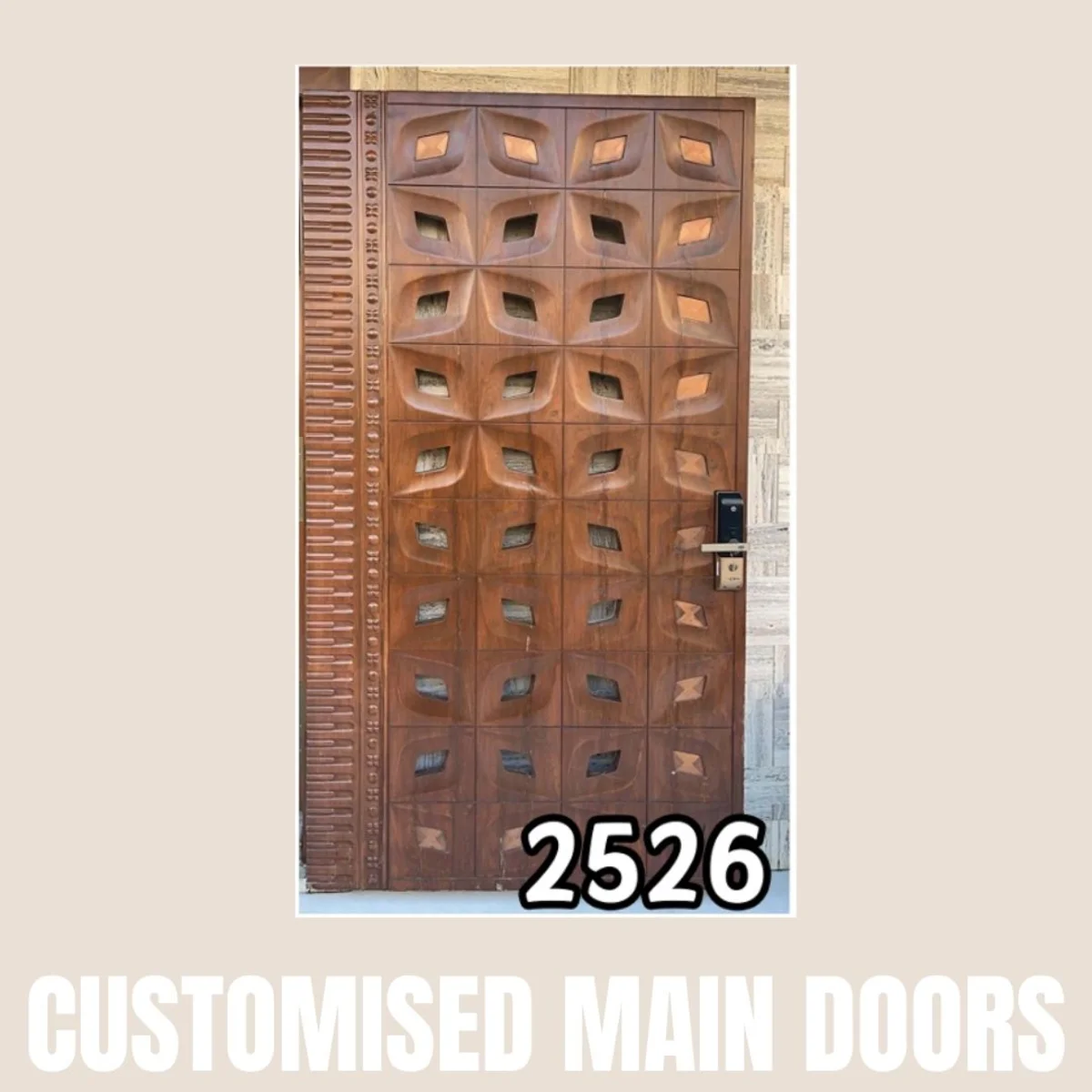 Panelx 3D HDHMR Main Door 12MM (Customised/Paintable) | 8 Feet * 4 Feet | 2526