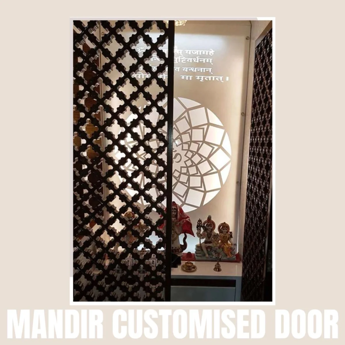Panelx 3D HDHMR Mandir Door 12MM (Customised/Paintable) | 8 Feet * 4 Feet | 2574