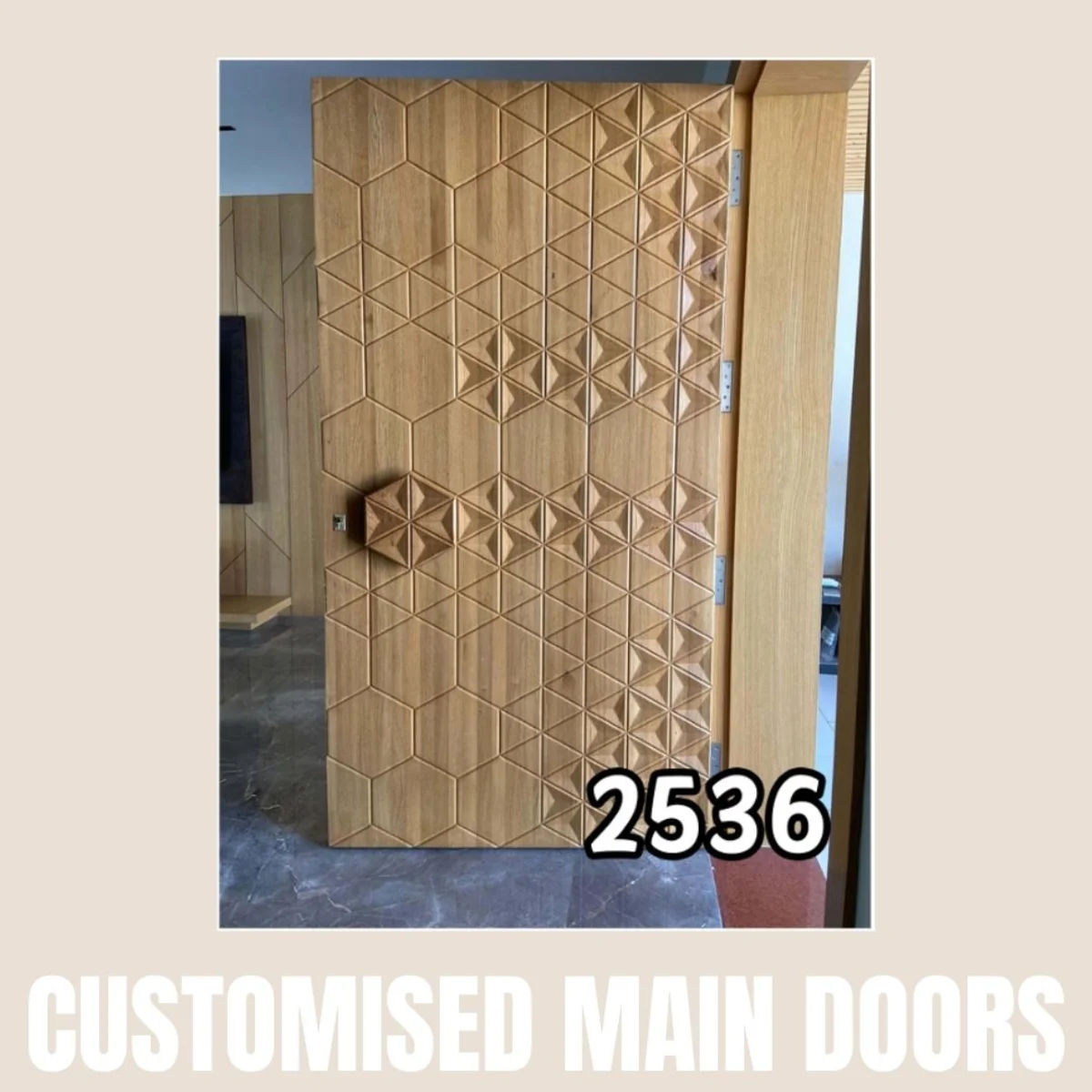 Panelx 3D HDHMR Main Door 12MM (Customised/Paintable) | 8 Feet * 4 Feet | 2536