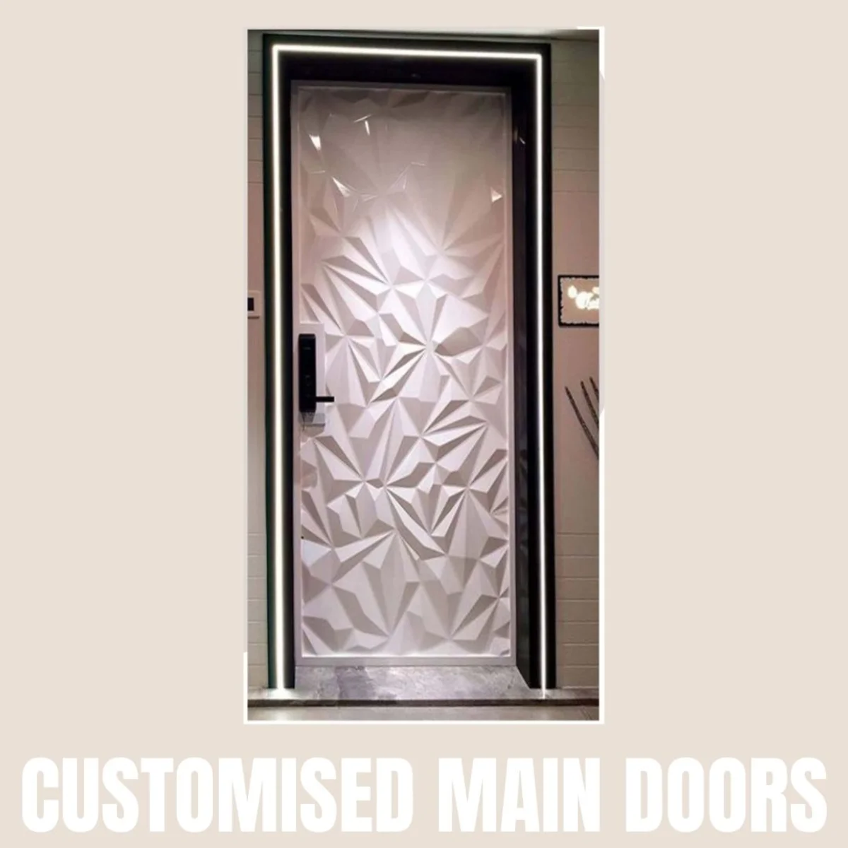 Panelx 3D HDHMR Main Door 12MM (Customised/Paintable) | 8 Feet * 4 Feet | 2539