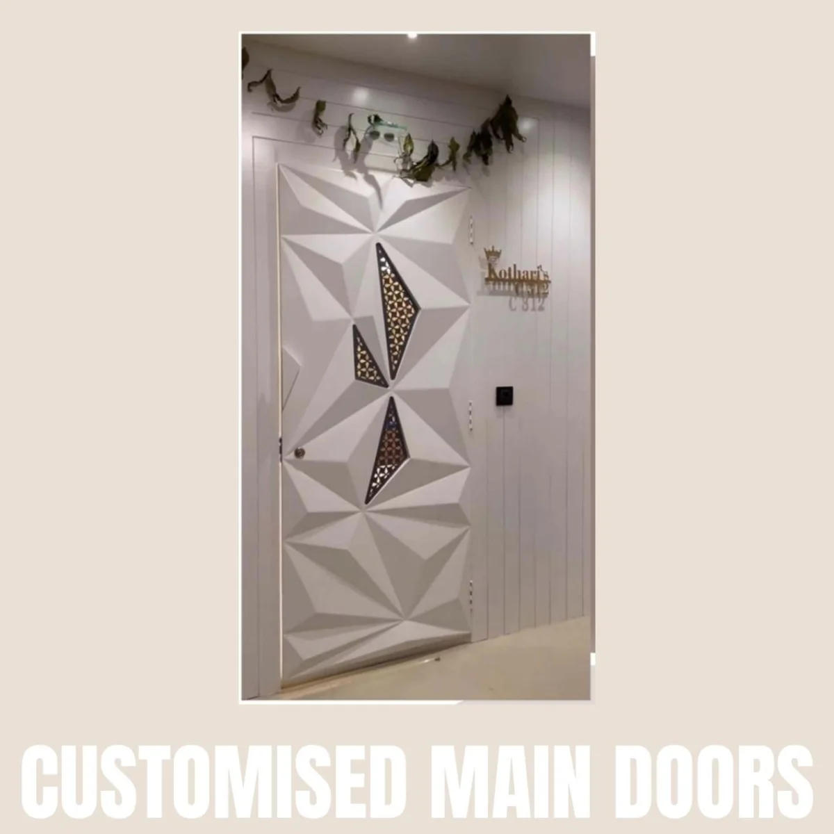 Panelx 3D HDHMR Main Door 12MM (Customised/Paintable) | 8 Feet * 4 Feet | 2540