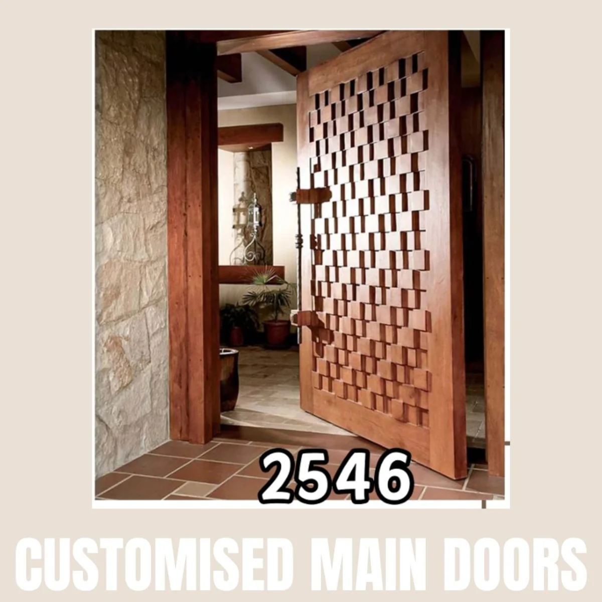 Panelx 3D HDHMR Main Door 12MM (Customised/Paintable) | 8 Feet * 4 Feet | 2546