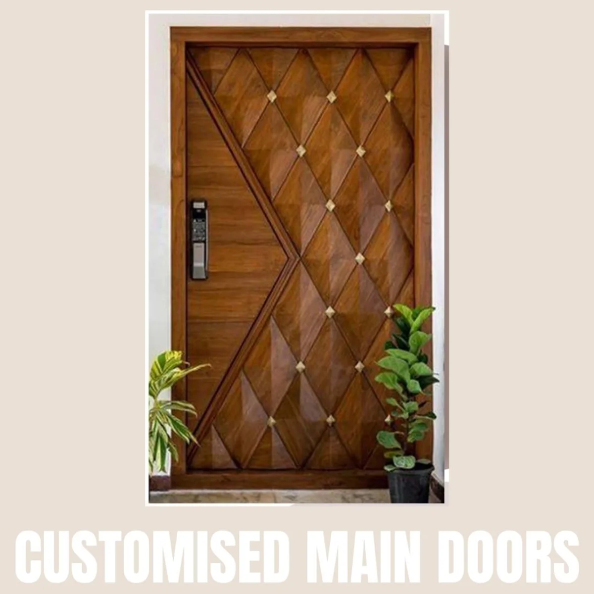 Panelx 3D HDHMR Main Door 35MM (Customised/Paintable) | 8 Feet * 4 Feet | 2549
