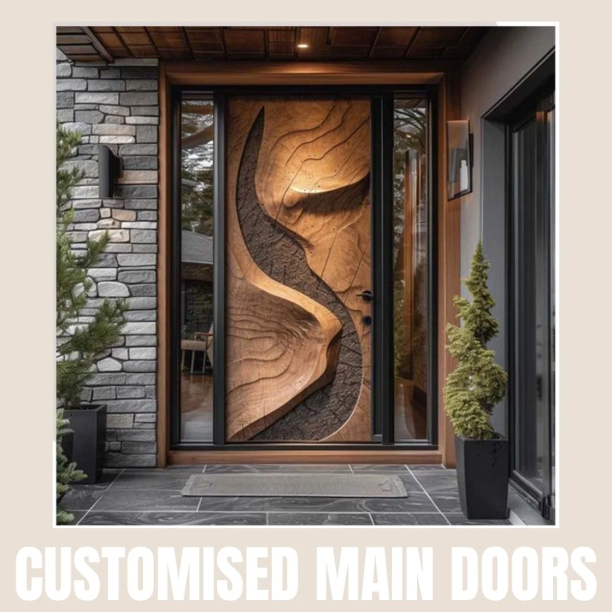Panelx 3D HDHMR Main Door 12MM (Customised/Paintable) | 8 Feet * 4 Feet | 2550