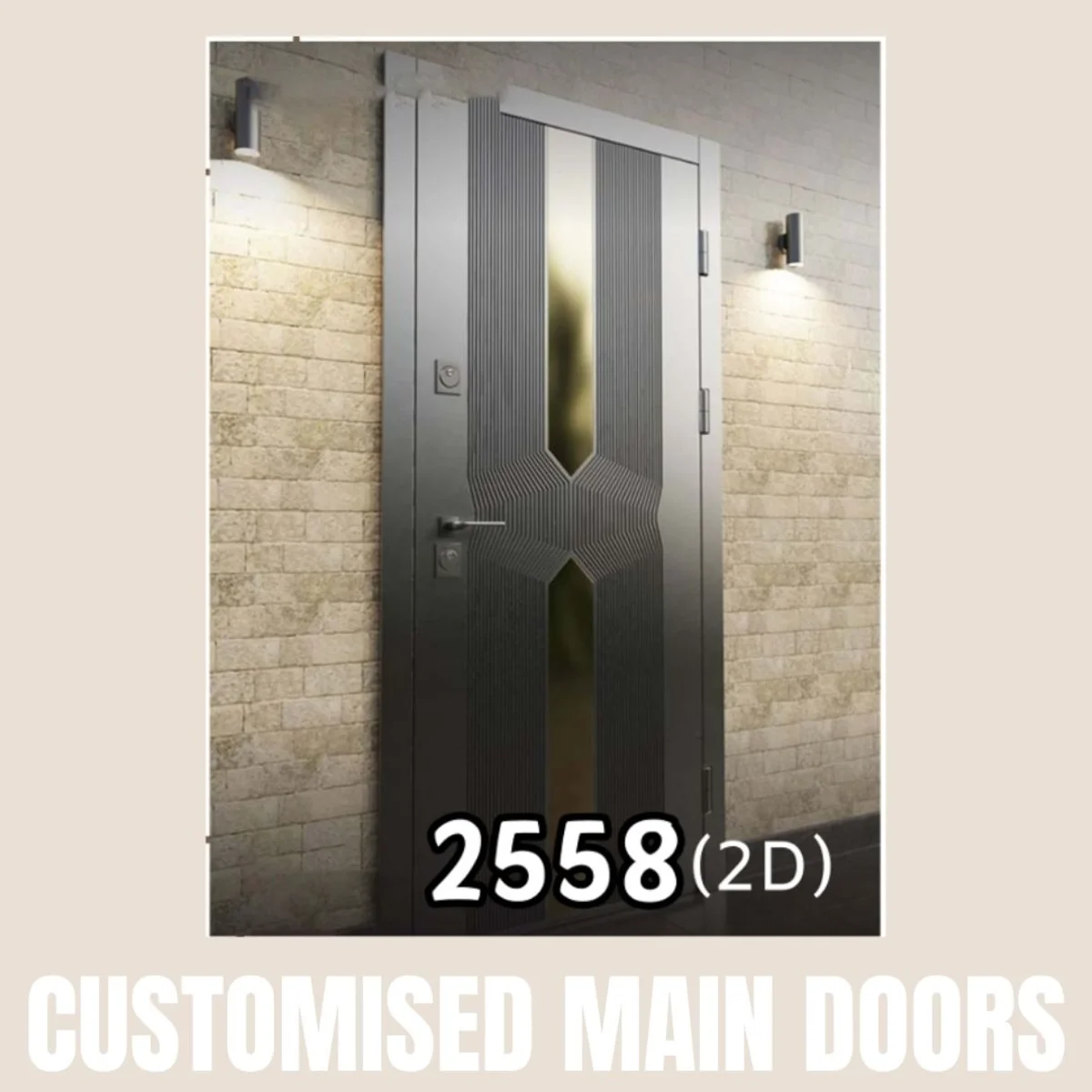 Panelx 3D HDHMR Main Door 12MM (Customised/Paintable) | 8 Feet * 4 Feet | 2558