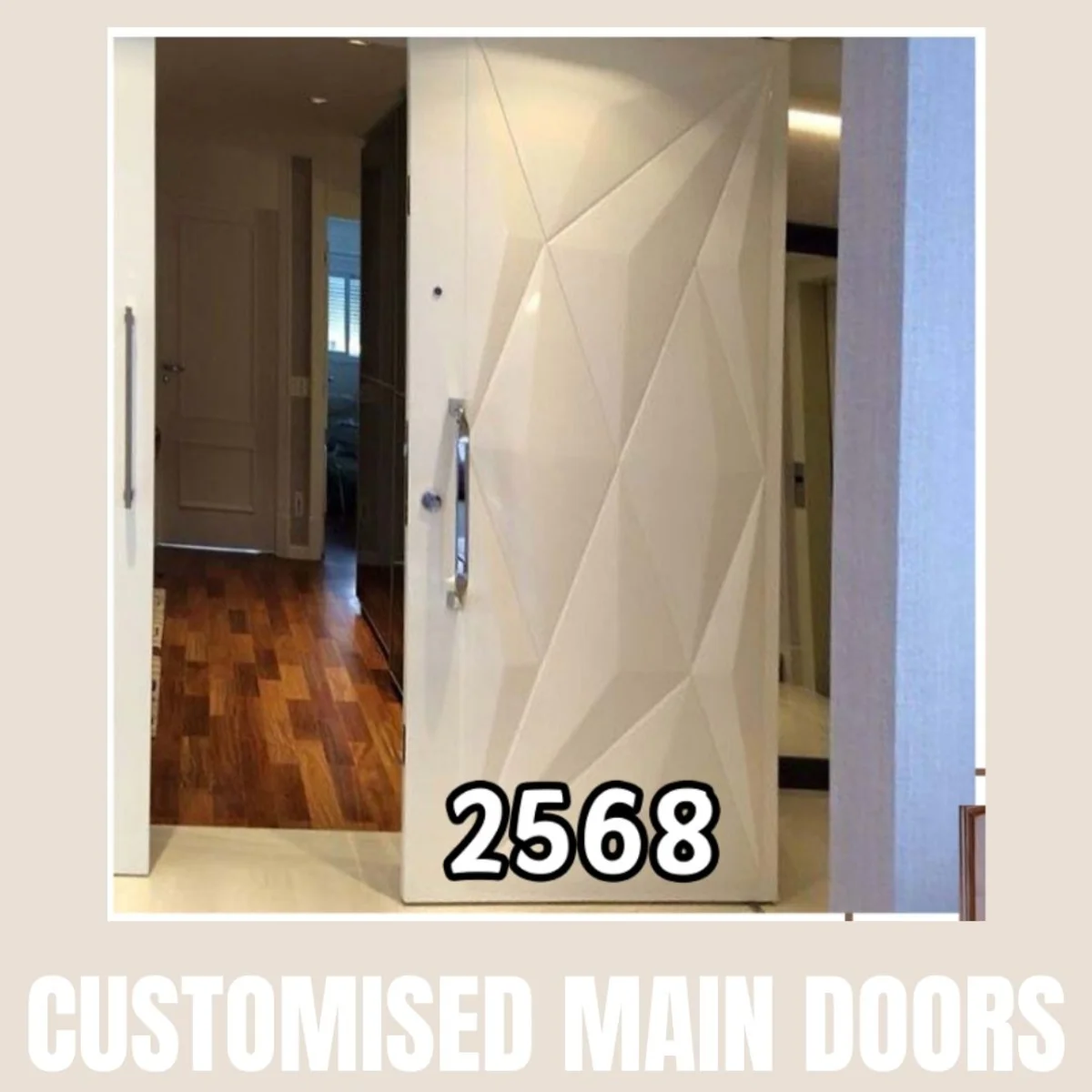 Panelx 3D HDHMR Main Door 12MM (Customised/Paintable) | 8 Feet * 4 Feet | 2568