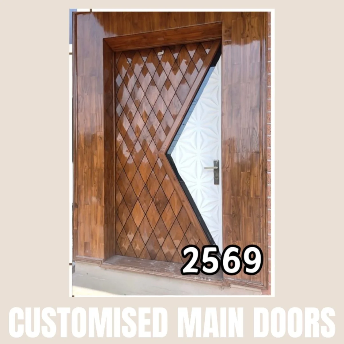 Panelx 3D HDHMR Main Door 12MM (Customised/Paintable) | 8 Feet * 4 Feet | 2569